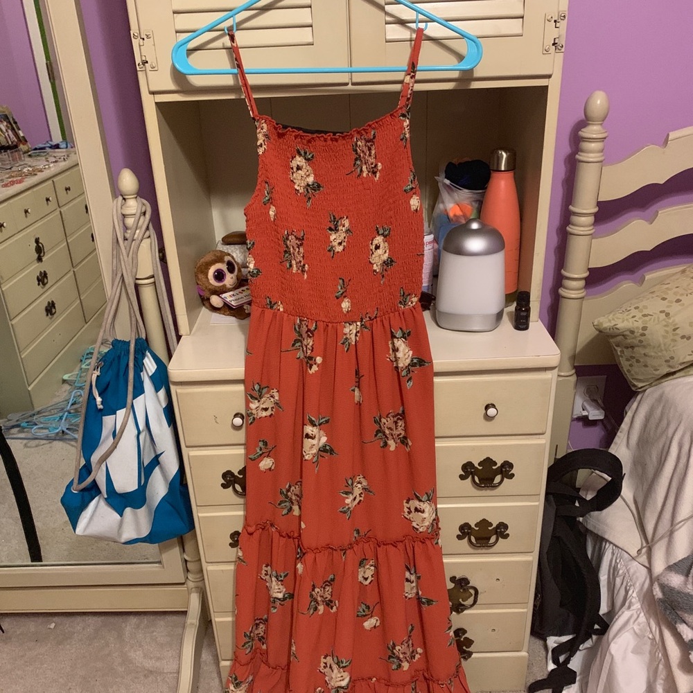 Burnt Orange Maxi Dress